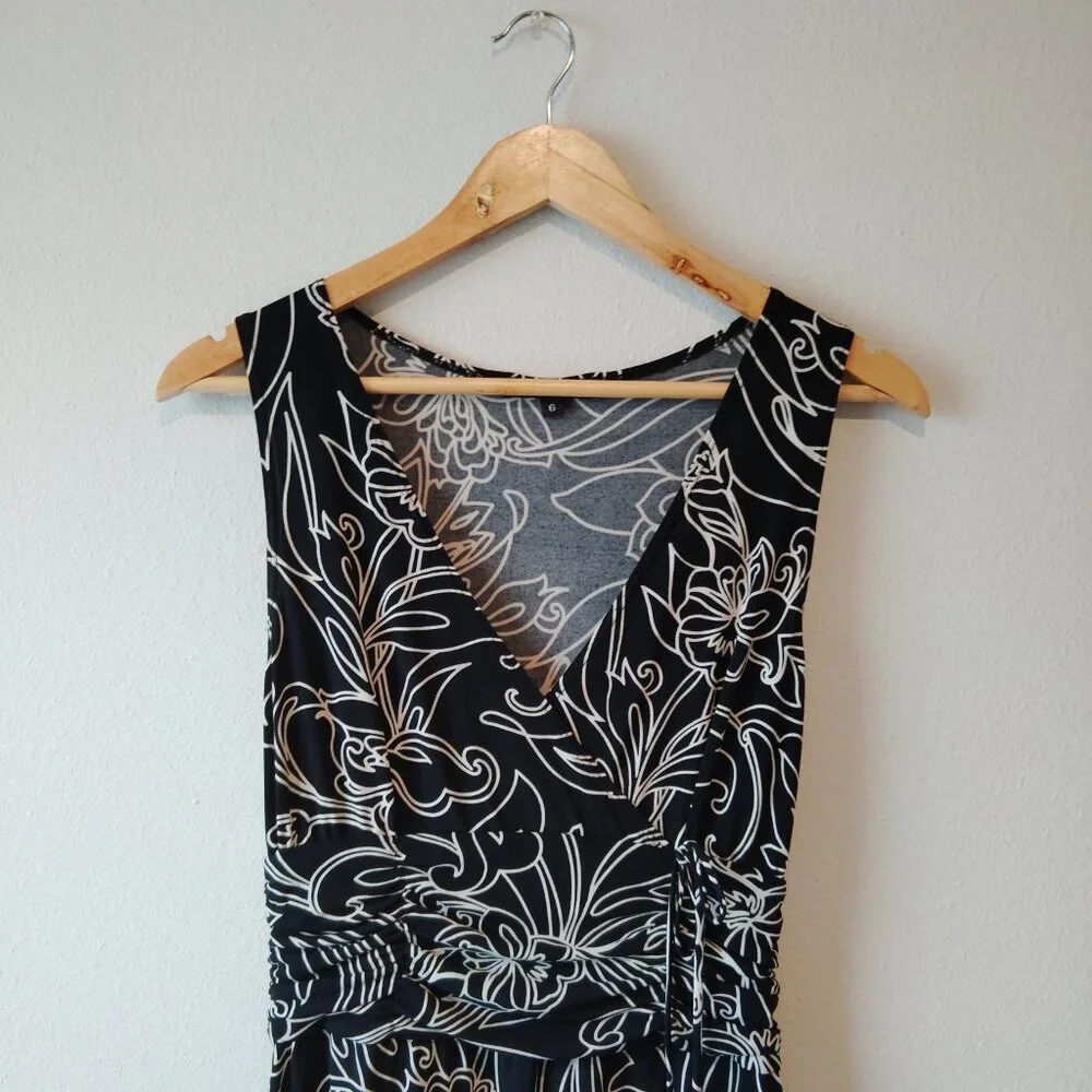 Laundry By Shelli Segal Black and White Floral Dress - Picture 6 of 7
